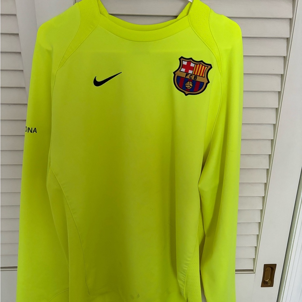 Nike FC Barcelona Long Sleeve Shirt - Yellow Large